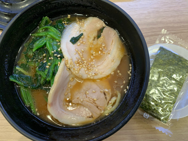 「北陸家系ラーメン(倍ﾁｬｰｼｭｰ&ほうれん草)(はじめ家監修)」@かっぱ寿司 いわき平店の写真