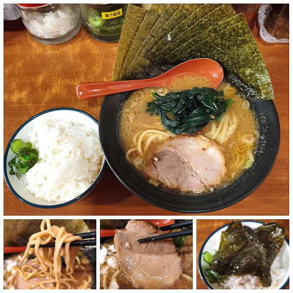 「醤油豚骨のりラーメン　¥970」@横浜家系ラーメン希家 上野店の写真