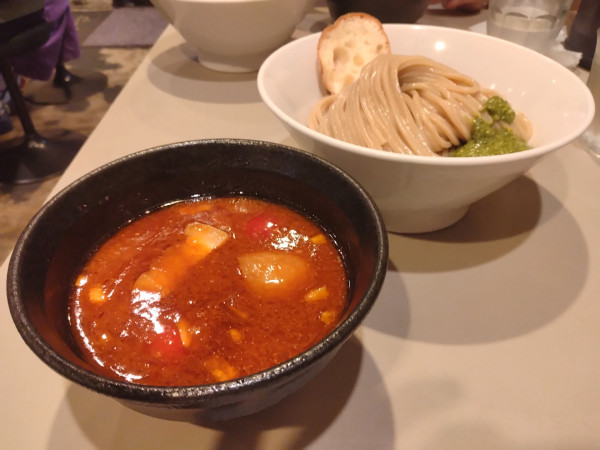 「海老トマトつけめん」@つけ麺 五ノ神製作所の写真