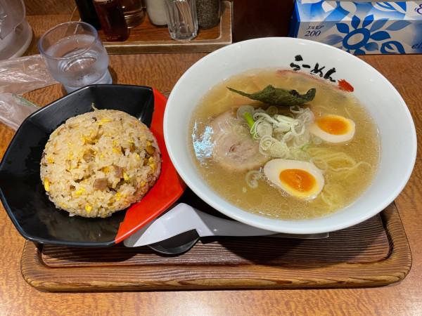 「しお味玉セット¥1,490+餃子¥350」@らーめん 三咲屋の写真