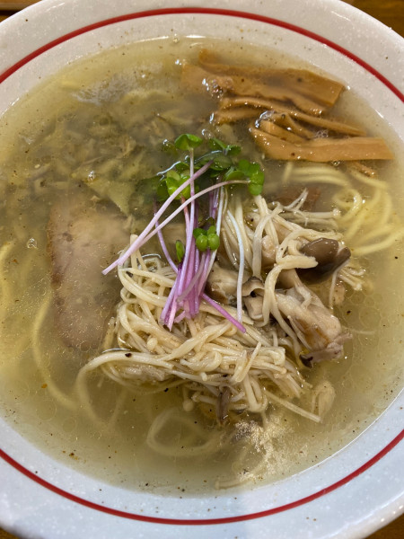 「【限定】牡蠣と三種の木の子塩らーめん　１０５０円」@麺屋 ぬまたの写真