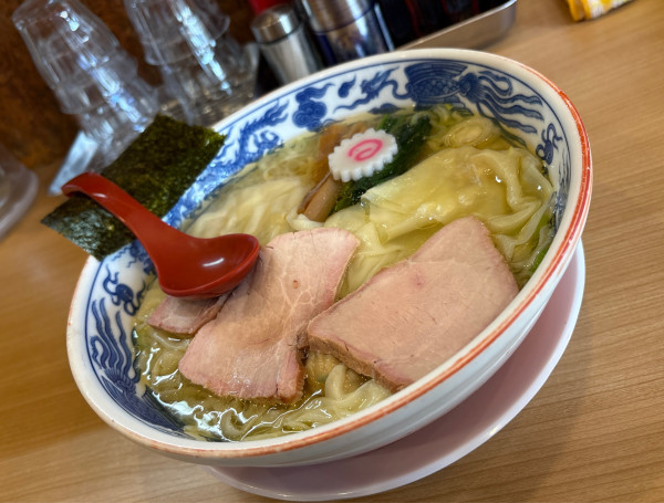 「ワンタン麺＋塩生姜に変更(1日20食限定)」@白河手打中華そば 法隆の写真
