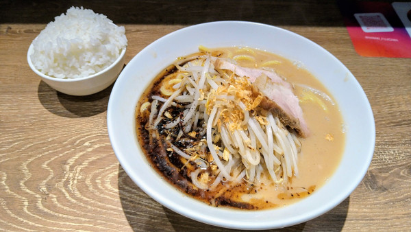 「黒味噌ラーメン+ライス」@花木流味噌  藤沢店の写真