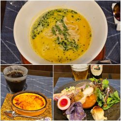 かぼちゃと貝出汁のすーぷそば(ハロウィンコース3600円内)