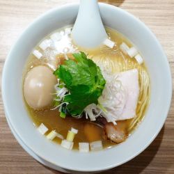 塩そば＋半熟煮卵＋生ビール