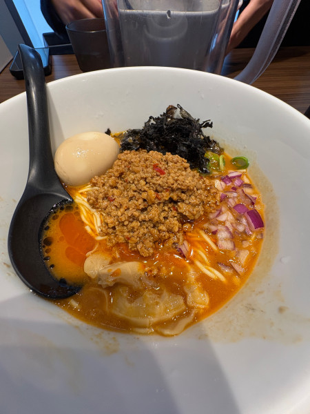 「限定　韓国風　辛麺　卵追加　1150円」@小杉らぁめん 夢番地の写真