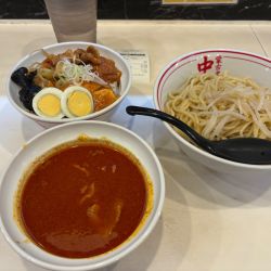 冷やし味噌大盛り➕半蒙古丼