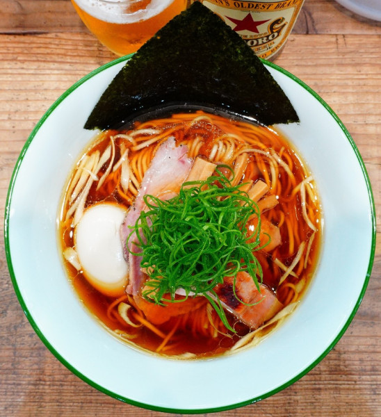 「味玉醤油そば＋味玉＋ビール中瓶」@3931WORKS.の写真