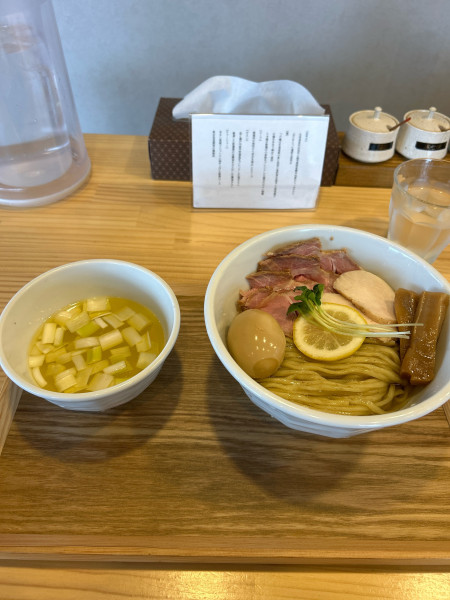 「特製昆布水つけ麺塩」@MENYA TOMOSHIBIの写真