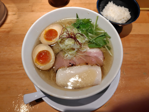 「味玉塩らーめん1100円」@麺家 たけ田の写真