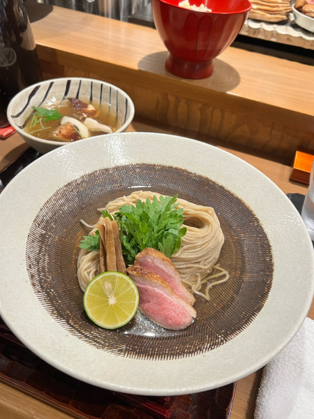 「松茸と鴨の塩つけそば」@饗 くろ㐂の写真