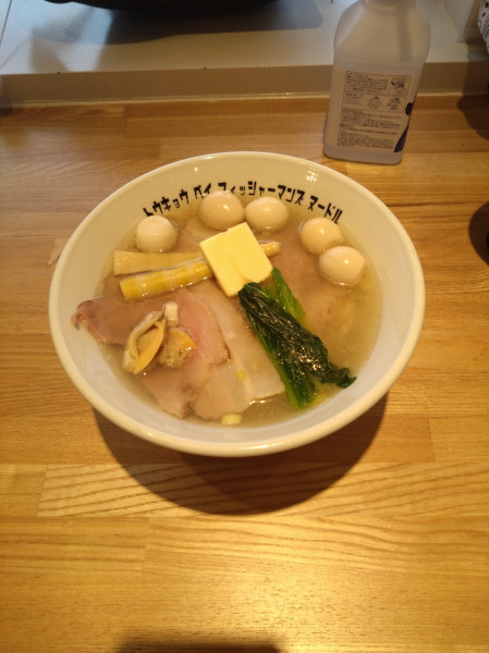 「特製潮らぁーめん＋うずら＋バター」@Tokyo Bay Fisherman's noodle 木更津店の写真