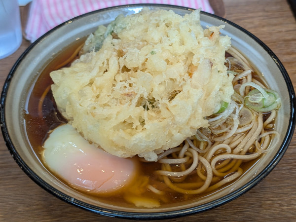 「元祖天玉そば（550円）」@そば処 かめや 神田東口店の写真