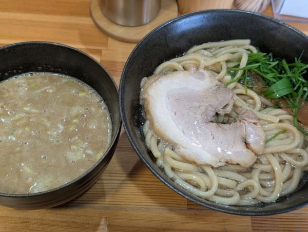 「限定釜揚げ昆布水こってりつけ麺」@麺屋電龍の写真