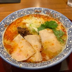 日南鶏白湯スープの担々麺