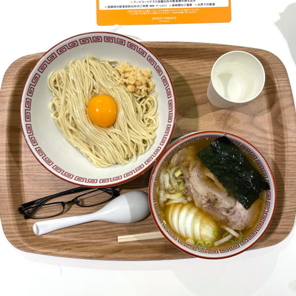 「つけ中華（こってり）＋卵黄」@マルダイラーメンの写真