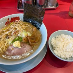 限定、濃厚白みそとんこつラーメン950円、白髪ネギ、半ライス