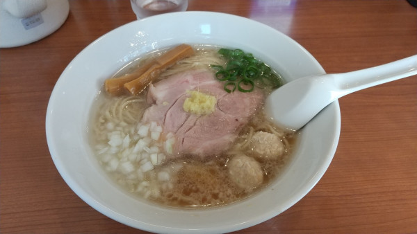 「背脂生姜ラーメン+ランチセットA」@中華そば 七麺鳥の写真