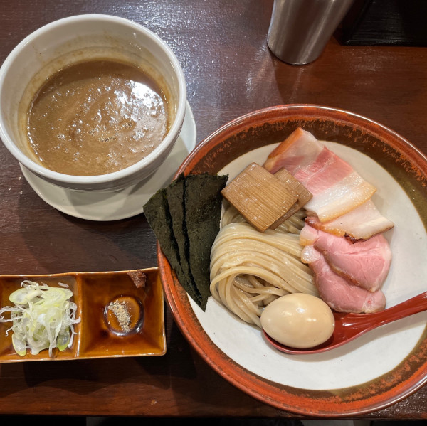 「特製つけ麺並」@長男、ほそのたかしの写真
