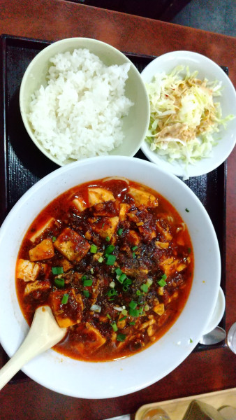 「麻婆豆腐麺定食」@晴々飯店の写真