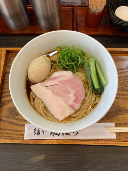 「芳醇鶏そば(醤油)大盛り　味玉」@麺や 福はらの写真