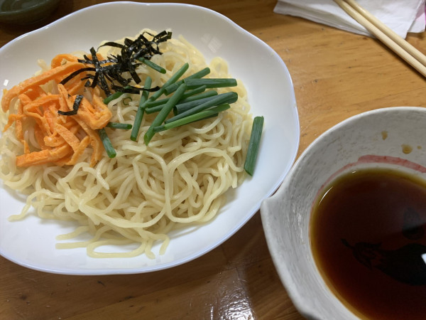 「和風ざるラーメン」@季節料理 お好み焼 あずまの写真