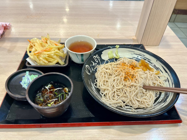 「もりそば430円 かき揚げ天0円」@ゆで太郎 船橋南口店の写真