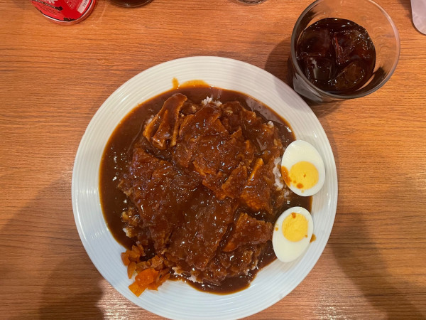 「カツカレー、ゆで卵」@キラリの写真