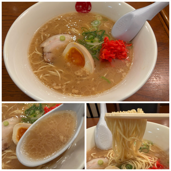 「白 （豚骨ラーメン）750円」@うふふ らーめんの写真