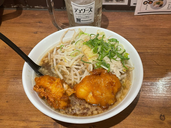 「銀二郎(ﾆﾝﾆｸ&背脂)¥900」@麺屋 美風 戸越銀座店の写真