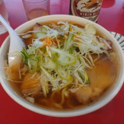 チャーシューメン¥1150+ネギ増し¥150+ビール¥600