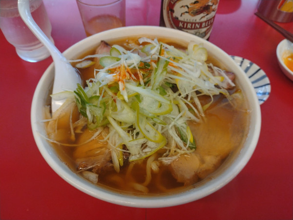 「チャーシューメン¥1150+ネギ増し¥150+ビール¥600」@一品香 小山の写真