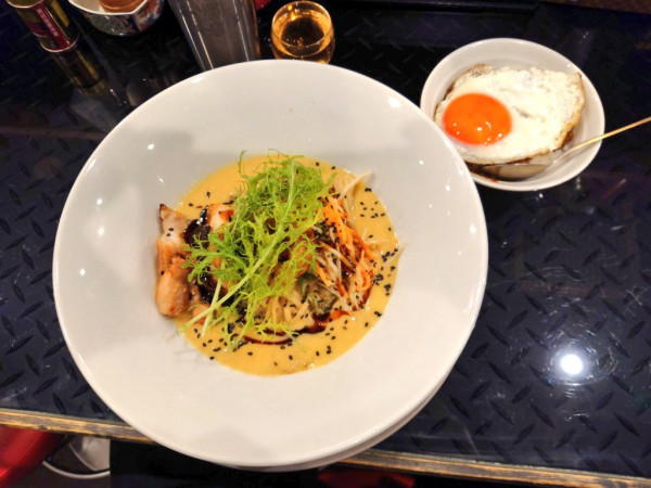 「【限定】Activism 京風白味噌仕立て 安納芋と鳥照焼き」@トーキョーニューミクスチャーヌードル 八咫烏 CHIKARABOの写真