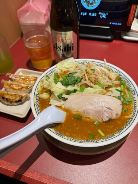 「熟成味噌ラーメン茹で野菜」@丸源ラーメン 品川シーサイド店の写真