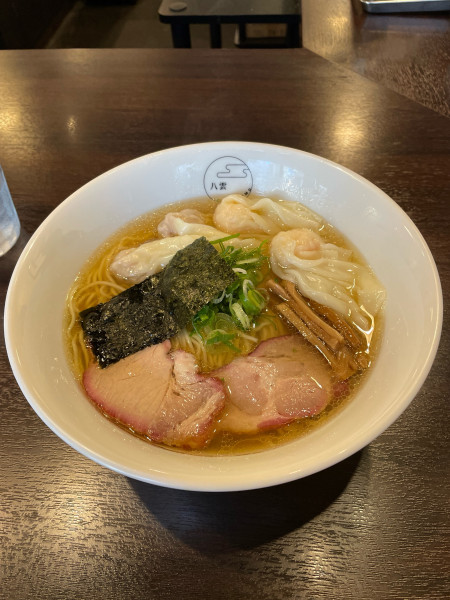 「特製ワンタン麺（ハーフ）白だし」@八雲の写真