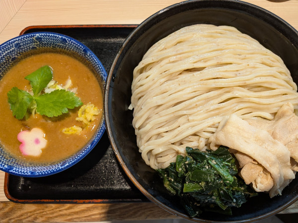 「【限定】柚子味噌つけ麺1150円(横綱400円)」@らー麺土俵 鶴嶺峰の写真