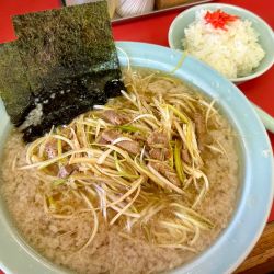 ネギラーメン（アブラ多め）＋半ライス
