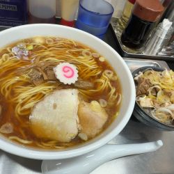 中華蕎麦(並)+チャーシュー丼
