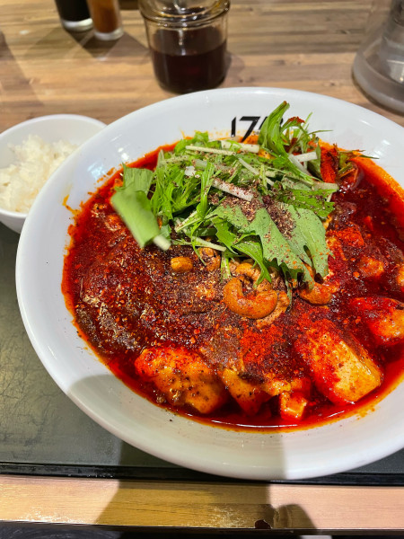 「麻婆麺 痺れ6フリ 辛さLv2 小ライス」@175°DENO～担担麺～ 札幌北口店の写真