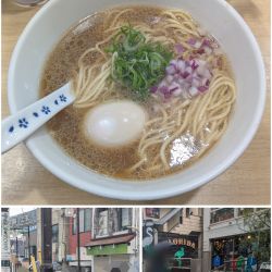 中華そば味玉 並盛(貝出汁＋牛)