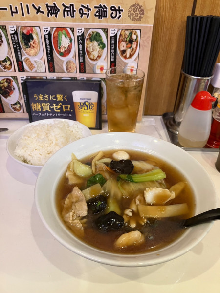 「五目そば　ライス」@如家飯店の写真