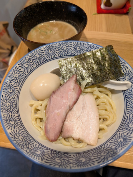 「味玉つけ麺(200g)＋ネギ増し」@麺屋山界の写真
