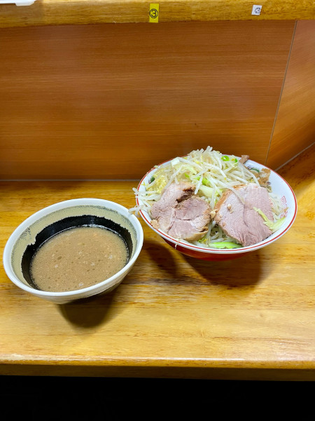 「大宜味村のシークヮーサーつけ麺/麺大盛」@ラーメン二郎 立川店の写真