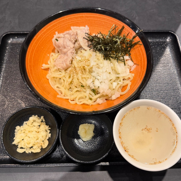 「油そば 無限生姜スープ」@東京汐留 油そば専門店 ふぶきの写真