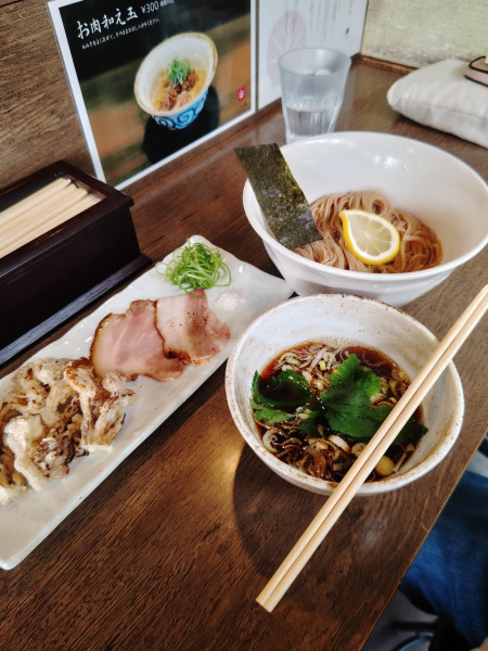 「トリュフ香る舞茸とくるみの昆布水つけ麺(1,500円)」@らーめん楓の写真