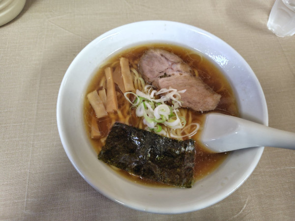 「昔ながらの中華そば(平打ち)」@寺カフェ 中華そば水加美の写真