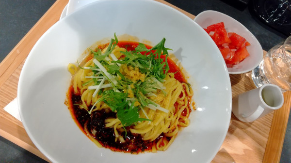 「柚子香る汁なし担々麺+トマトのマリネ」@麺処 ゆずラボ。 浅草店の写真