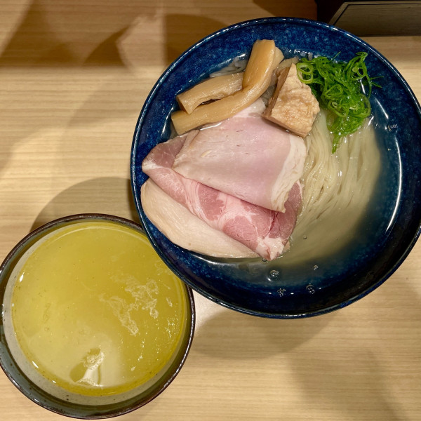 「地鶏中華つけそば 塩」@中華そばよしかわ 西荻窪店の写真