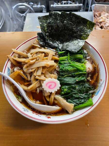 「青島チャーシュー+メンマ・レン草・海苔¥1,300」@青島食堂 トキメッセ店の写真