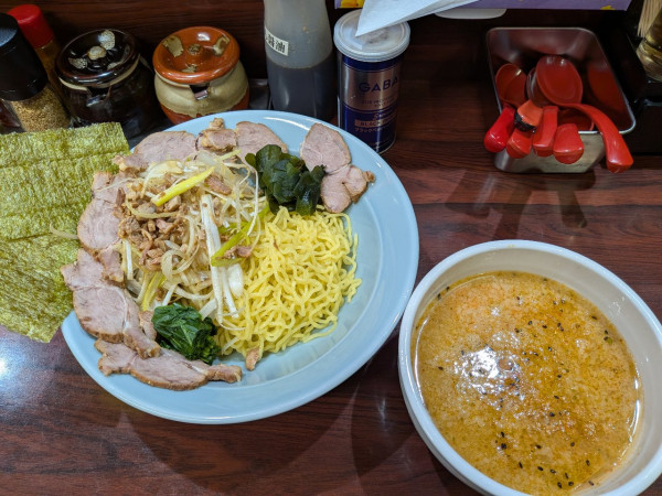 「ネギチャーシューつけめん（1100円）」@まーちゃんらぁめんの写真